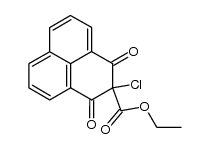 2-chloro-1,3-dioxo-2,3-dihydro-1H-phenalene-2-carboxylic acid ethyl ester结构式