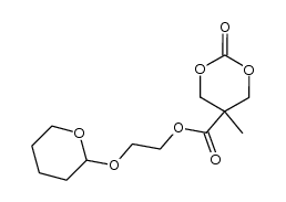 2-(tetrahydro-2H-pyran-2-yloxy)ethyl 5-methyl-2-oxo-1,3-dioxane-5-carboxylate结构式