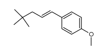 trans-4,4-Dimethyl-1-(p-methoxyphenyl)1-penten结构式