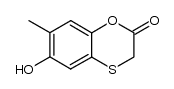 6-hydroxy-7-methyl-benz[1,4]oxathiin-2-one结构式