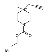 ethyl 4-methyl-4-prop-2-ynylpiperazin-4-ium-1-carboxylate,bromide结构式