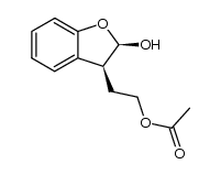 2-((2R,3S)-2-hydroxy-2,3-dihydrobenzofuran-3-yl)ethyl acetate结构式