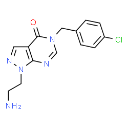 1-(2-aminoethyl)-5-[(4-chlorophenyl)methyl]-1h,4h,5h-pyrazolo[3,4-d]pyrimidin-4-one Structure