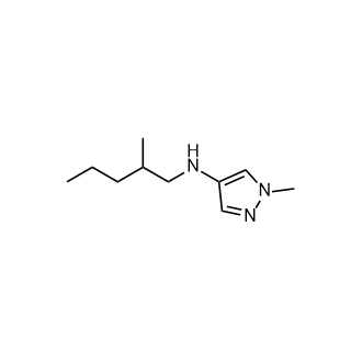 1-甲基-N-(2-甲基戊基)-1H-吡唑-4-胺结构式