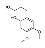 2-(3-hydroxypropyl)-4,5-dimethoxyphenol结构式
