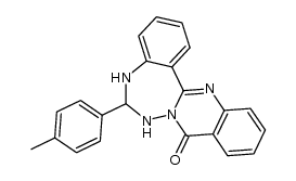 6-(p-tolyl)-6,7-dihydrobenzo[5,6][1,2,4]triazepino[7,1-b]quinazolin-9(5H)-one结构式