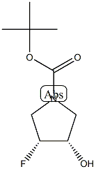 (3R,4S)-1-Boc-3-fluoro-4-hydroxypyrrolidine Structure