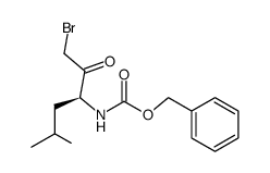 (3-bromo-1-(S)-(2-methylpropyl)-2-oxopropyl)carbamic acid benzyl ester Structure