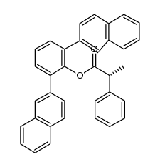 2,6-di(2-naphthyl)phenyl (R)-2-phenylpropanoate结构式