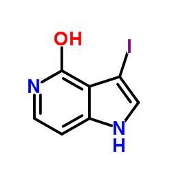 3-Iodo-1H-pyrrolo[3,2-c]pyridin-4-ol结构式