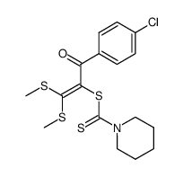Piperidine-1-carbodithioic acid 1-(4-chloro-benzoyl)-2,2-bis-methylsulfanyl-vinyl ester结构式