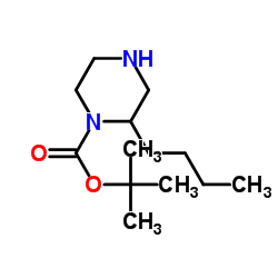 (R)-1-Boc-2-Butylpiperazine structure