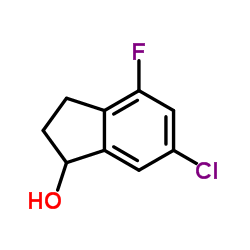 6-Chloro-4-fluoro-1-indanol结构式