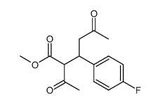 3-(4-fluorophenyl)-2-(1-oxoethyl)-5-oxohexanoic acid methyl ester Structure