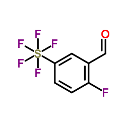 2-Fluoro-5-(pentafluorothio)benzaldehyde结构式