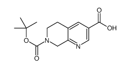 7-(叔丁氧基羰基)-5,6,7,8-四氢-1,7-萘啶-3-羧酸结构式