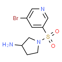 1-(5-bromopyridin-3-ylsulfonyl)pyrrolidin-3-amine Structure