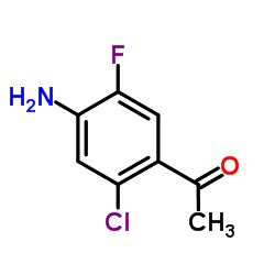 1-(4-Amino-2-chloro-5-fluoro-phenyl)-ethanone结构式