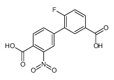 4-(5-carboxy-2-fluorophenyl)-2-nitrobenzoic acid结构式