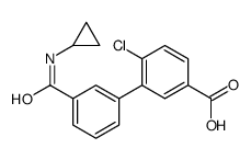 4-chloro-3-[3-(cyclopropylcarbamoyl)phenyl]benzoic acid结构式