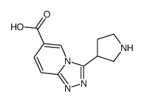 3-Pyrrolidin-3-yl-[1,2,4]triazolo[4,3-a]pyridine-6-carboxylic acid结构式