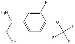 2-AMINO-2-[3-FLUORO-4-(TRIFLUOROMETHOXY)PHENYL]ETHAN-1-OL结构式