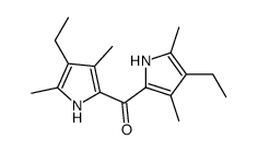 bis(4-ethyl-3,5-dimethyl-1H-pyrrol-2-yl)methanone结构式