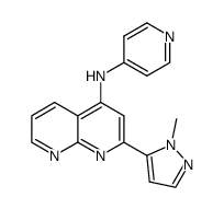 [2-(2-methyl-2H-pyrazol-3-yl)-[1,8]naphthyridin-4-yl]-pyridin-4-yl-amine Structure