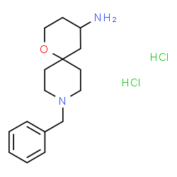 9-苄基-1-恶-9-氮杂螺[5.5]十一烷-4-胺二盐酸盐结构式