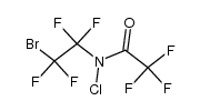 N-(2-bromo-1,1,2,2-tetrafluoroethyl)-N-chloro-2,2,2-trifluoroacetamide结构式