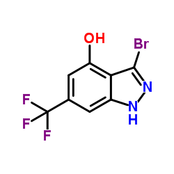 3-Bromo-6-(trifluoromethyl)-1H-indazol-4-ol structure