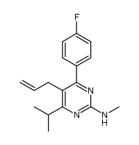 5-allyl-4-(4-fluorophenyl)-6-isopropyl-N-methylpyrimidin-2-amine结构式