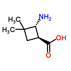 (1S,2R)-2-Amino-3,3-dimethylcyclobutanecarboxylic acid结构式