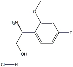 (2R)-2-AMINO-2-(4-FLUORO-2-METHOXYPHENYL)ETHAN-1-OL HYDROCHLORIDE Structure