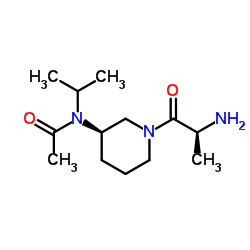 N-[(3R)-1-(L-Alanyl)-3-piperidinyl]-N-isopropylacetamide结构式