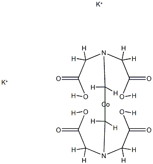 dipotassium [[N,N'-ethylenebis[N-(carboxymethyl)glycinato]](4-)-N,N',O,O',ON,ON']cobaltate(2-)结构式