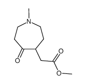 (1-methyl-5-oxo-azepan-4-yl)-acetic acid methyl ester结构式