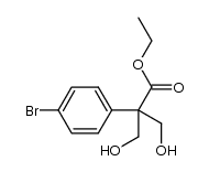 ethyl 2-(4-bromophenyl)-3-hydroxy-2-(hydroxymethyl)propanoate结构式