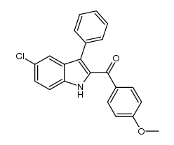 (5-chloro-3-phenyl-1H-2-indolyl)(4-methoxyphenyl)methanone Structure