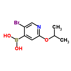 5-Bromo-2-(isopropoxy)pyridine-4-boronic acid structure