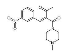 1-(1,3-dioxo-2-(3-nitrophenylmethylene)butyl)-4-methyl-piperazine结构式