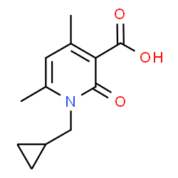 1-(Cyclopropylmethyl)-4,6-dimethyl-2-oxo-1,2-dihydropyridine-3-carboxylic acid结构式