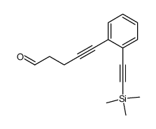 5-(2-((trimethylsilyl)ethynyl)phenyl)-4-pentynal结构式