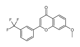 7-methoxy-2-[3-(trifluoromethyl)phenyl]chromen-4-one结构式