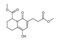 1-aza-10-carbomethoxy-3-(2-carbomethoxyethyl)-5-hydroxy-2-oxo-bicyclo(4.4.0)dec-3,5-diene结构式