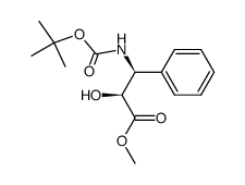 methyl (2S,3S)-2-hydroxy-3-(N-tert-butoxycarbonylamino)-3-phenylpropanoate Structure