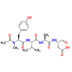 Ac-N-Me-Tyr-Val-Ala-Asp-aldehyde (pseudo acid) Structure