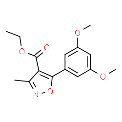 4-Isoxazolecarboxylicacid,5-(3,5-dimethoxyphenyl)-3-methyl-,ethylester(9CI)结构式