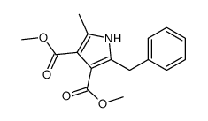 1H-Pyrrole-3,4-dicarboxylic acid, 2-methyl-5-(phenylmethyl)-, dimethyl ester结构式
