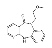6-(2-methoxyethyl)-11H-pyrido[3,2-c][1,5]benzodiazepin-5-one结构式